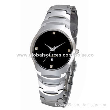 Tungsten Steel Luxury Watches with Tungsten Steel Material, 3ATM Waterproof